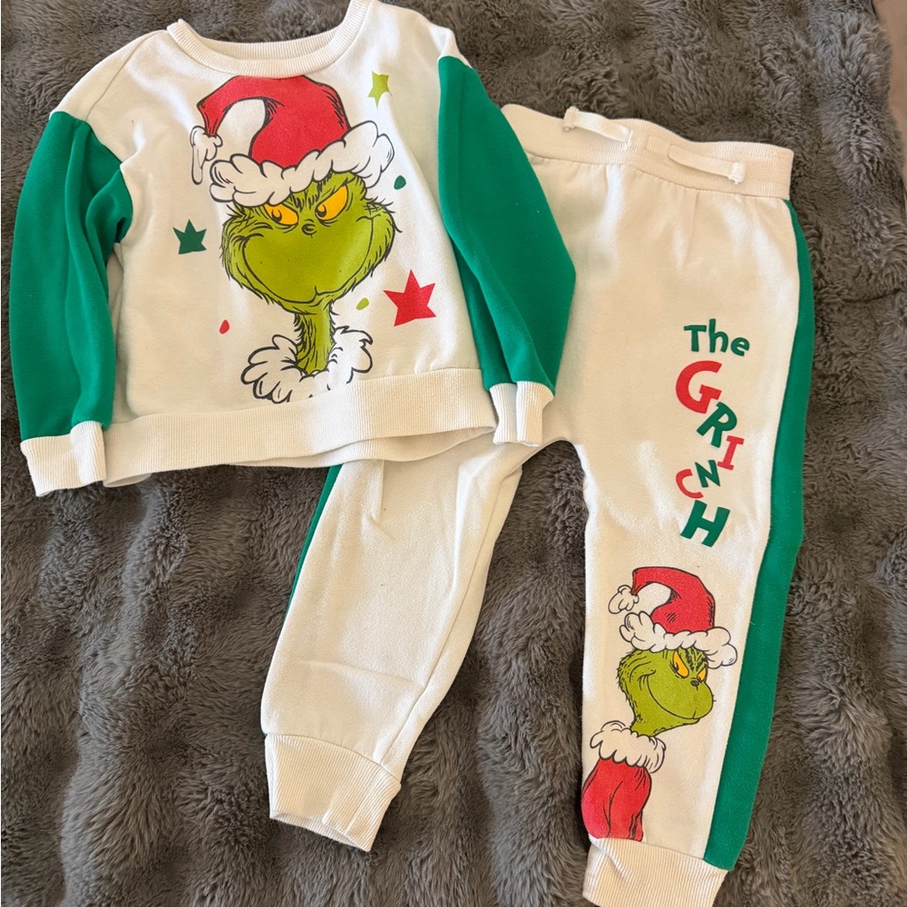 Target Kids Grinch Matching Set - Green and White